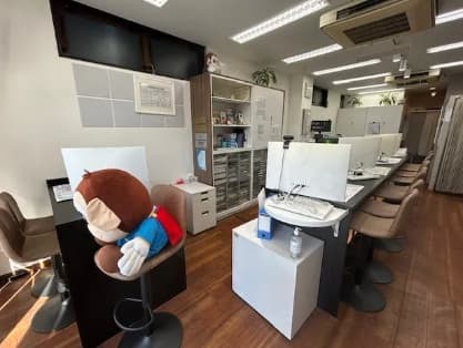 ちんさくんがお出迎え