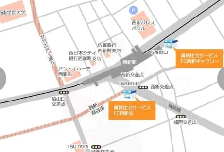 西新中央商店街入ってスグ